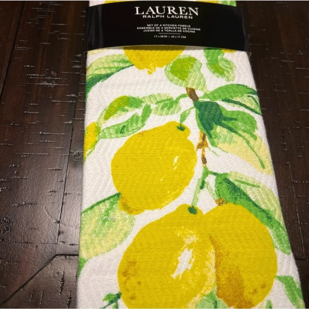 Lauren Ralph Lauren Lemon Kitchen Towels Set of 2